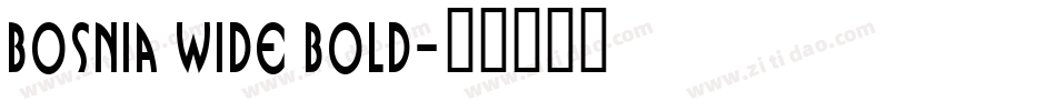Bosnia Wide Bold字体转换
